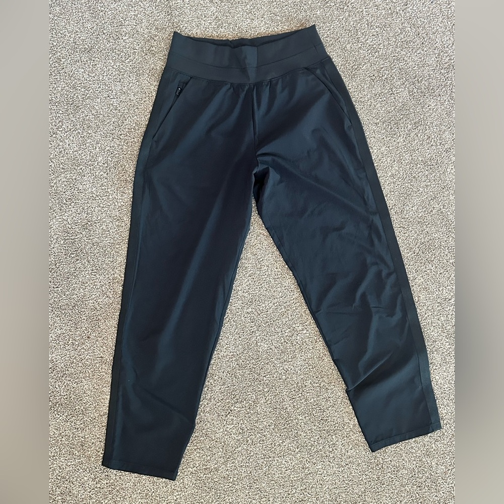 Black High-Waist Active Tapered Joggers